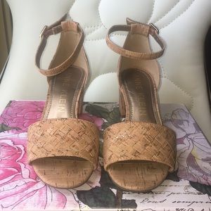 Anne Klein cork block-heel sandal